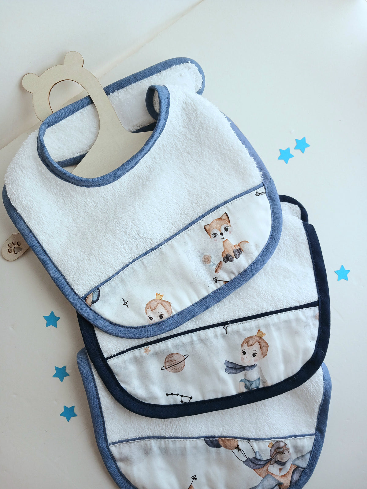 Pack tres baberos "Principito"